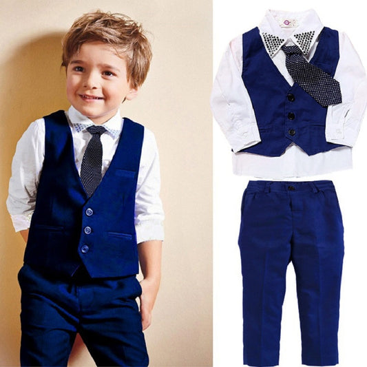 4PCs Set Boys Suits