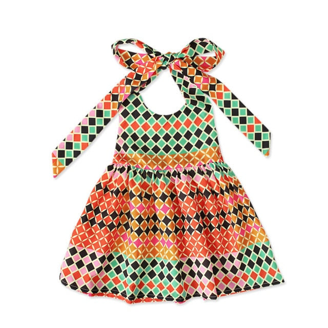 Summer Dress Kids Girls African Dashiki 3d Digital Print Suspenders Princess Dress