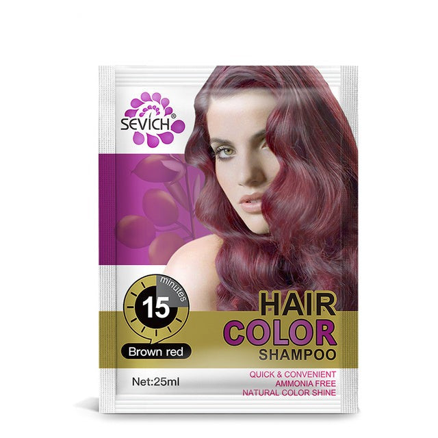 5pcs/lot Hair Color Shampoo 25ml 5 Colors Hair Dye Shampoo