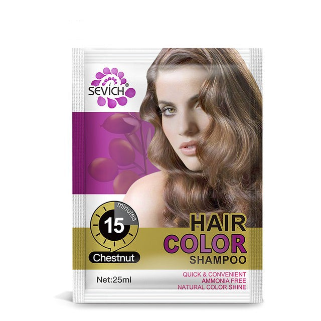 5pcs/lot Hair Color Shampoo 25ml 5 Colors Hair Dye Shampoo