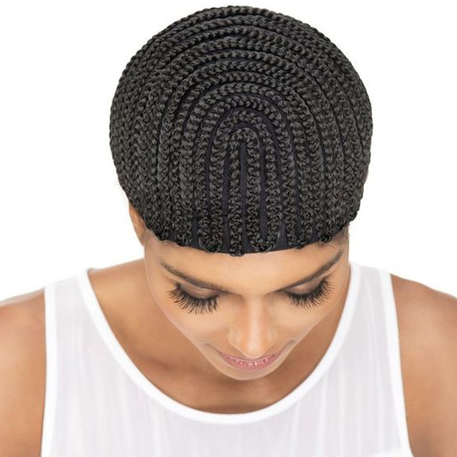 Crochet Braided Wig Caps 5Pcs/Lot Black Cornrow Wig Caps For Making Wigs