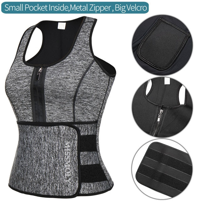 Waist Trainer Body Shaper Sweat Vest Trimmer Belt