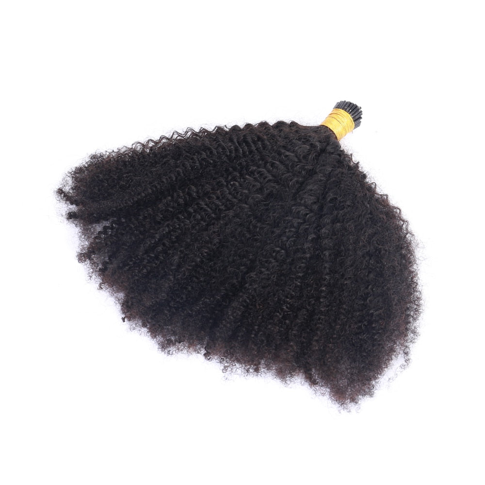 Brazilian Afro Kinky Curly I Tip Microlinks Human Hair Extensions