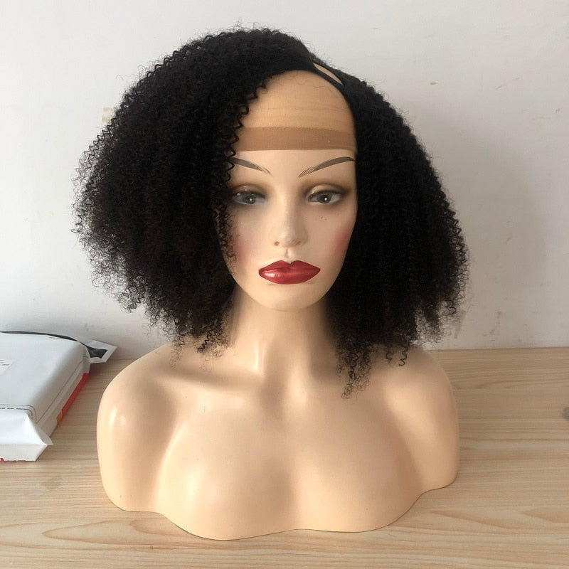 U Part Wig Afro Kinky Curly Wigs Human Hair Brazilian Remy