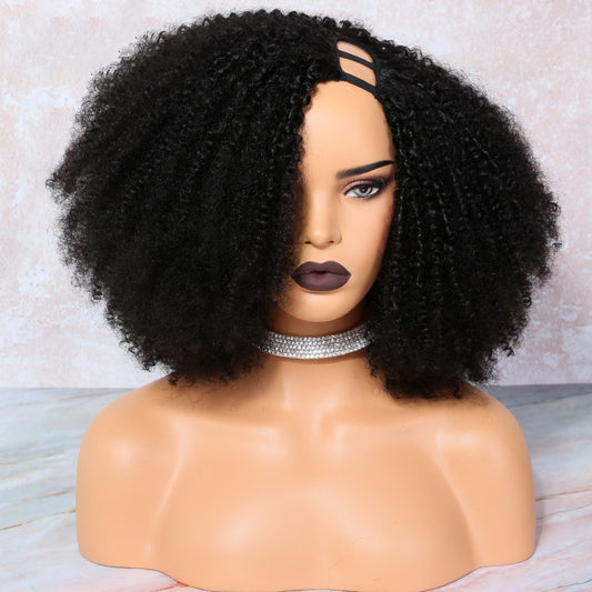 U Part Wig Afro Kinky Curly Wigs Human Hair Brazilian Remy