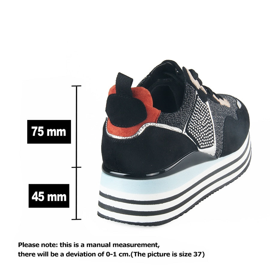 casual luxury designer sneakers with glitter women fashionable shoes