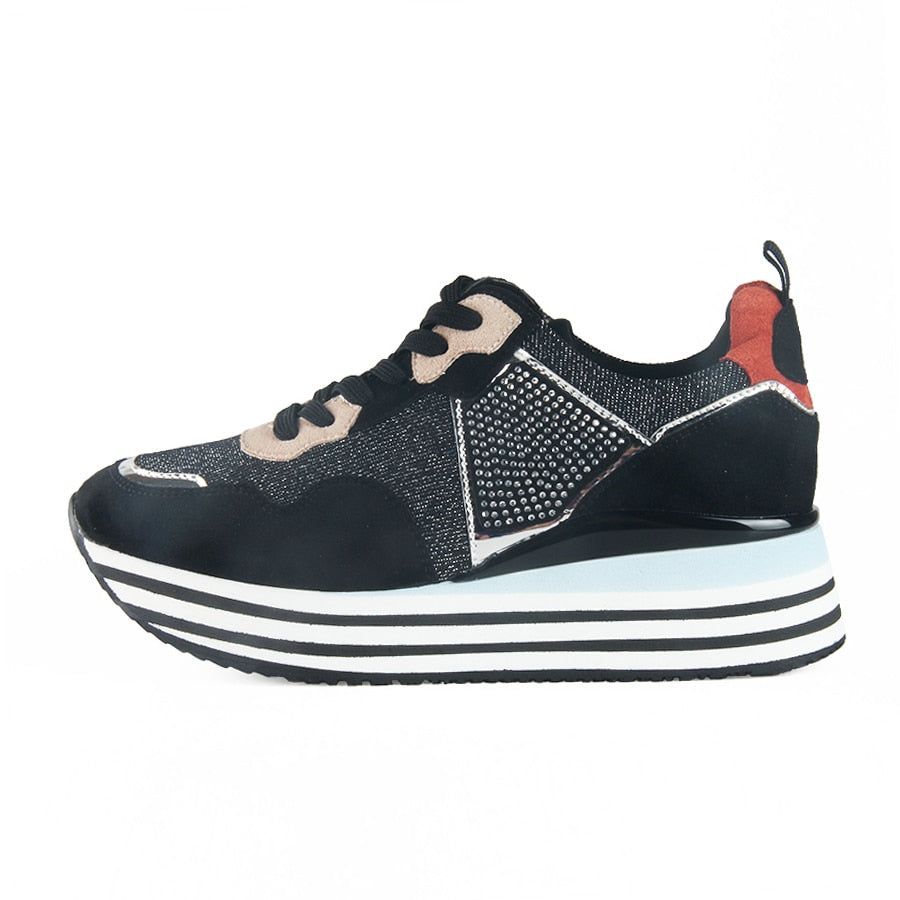 casual luxury designer sneakers with glitter women fashionable shoes