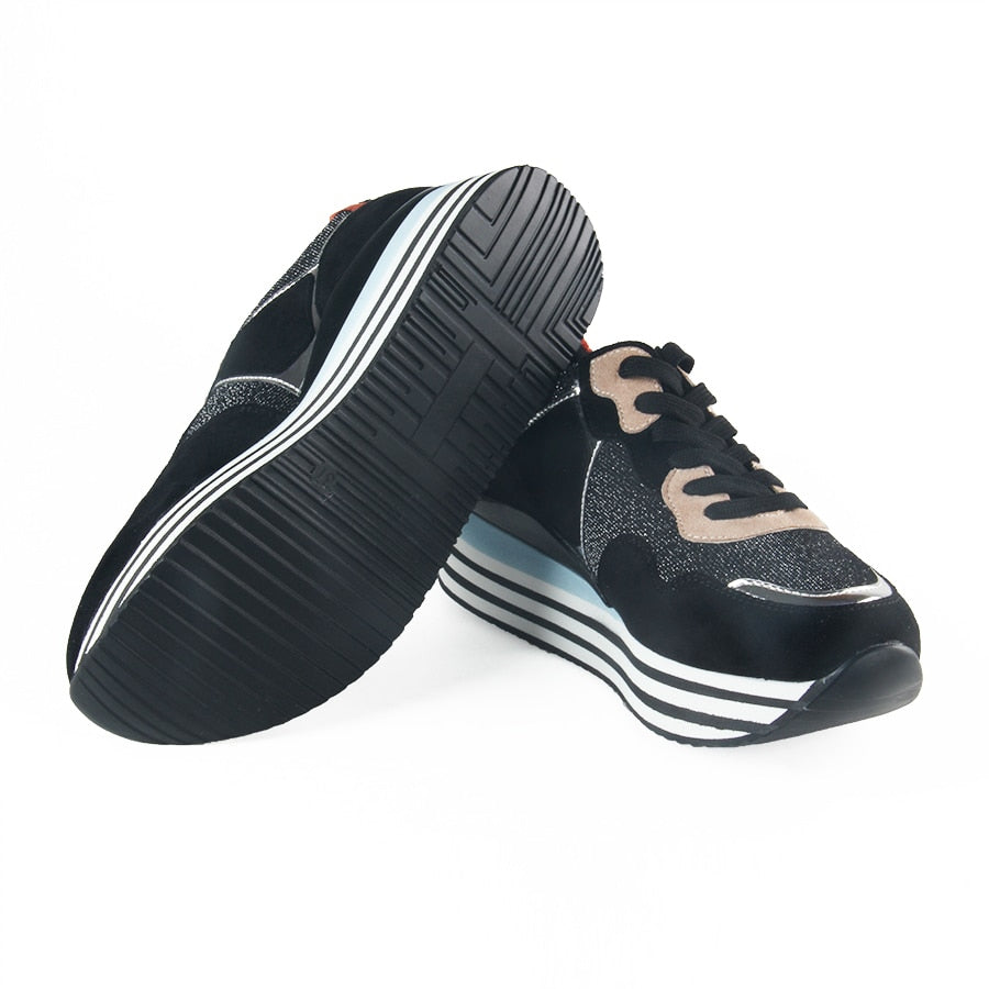 casual luxury designer sneakers with glitter women fashionable shoes