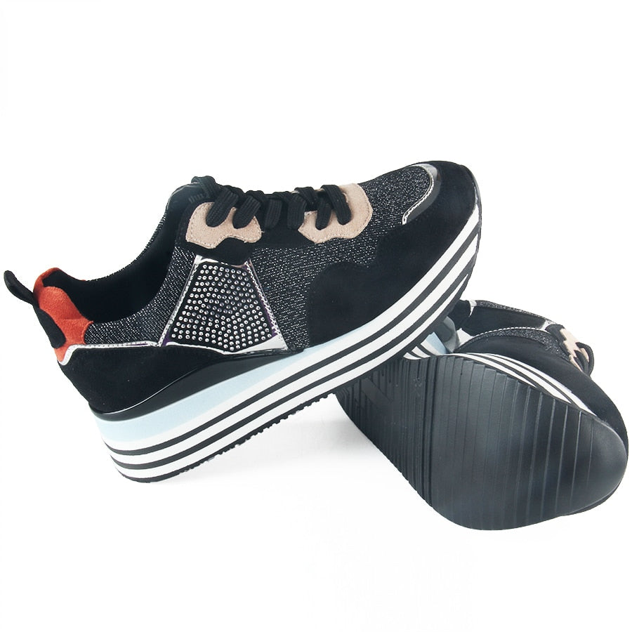 casual luxury designer sneakers with glitter women fashionable shoes