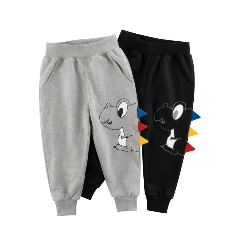 Kids Sport Pants Casual Jogging Infant Toddler Print Cartoon Dinosaur Children Trousers