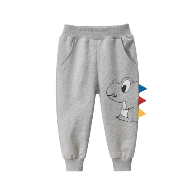 Kids Sport Pants Casual Jogging Infant Toddler Print Cartoon Dinosaur Children Trousers