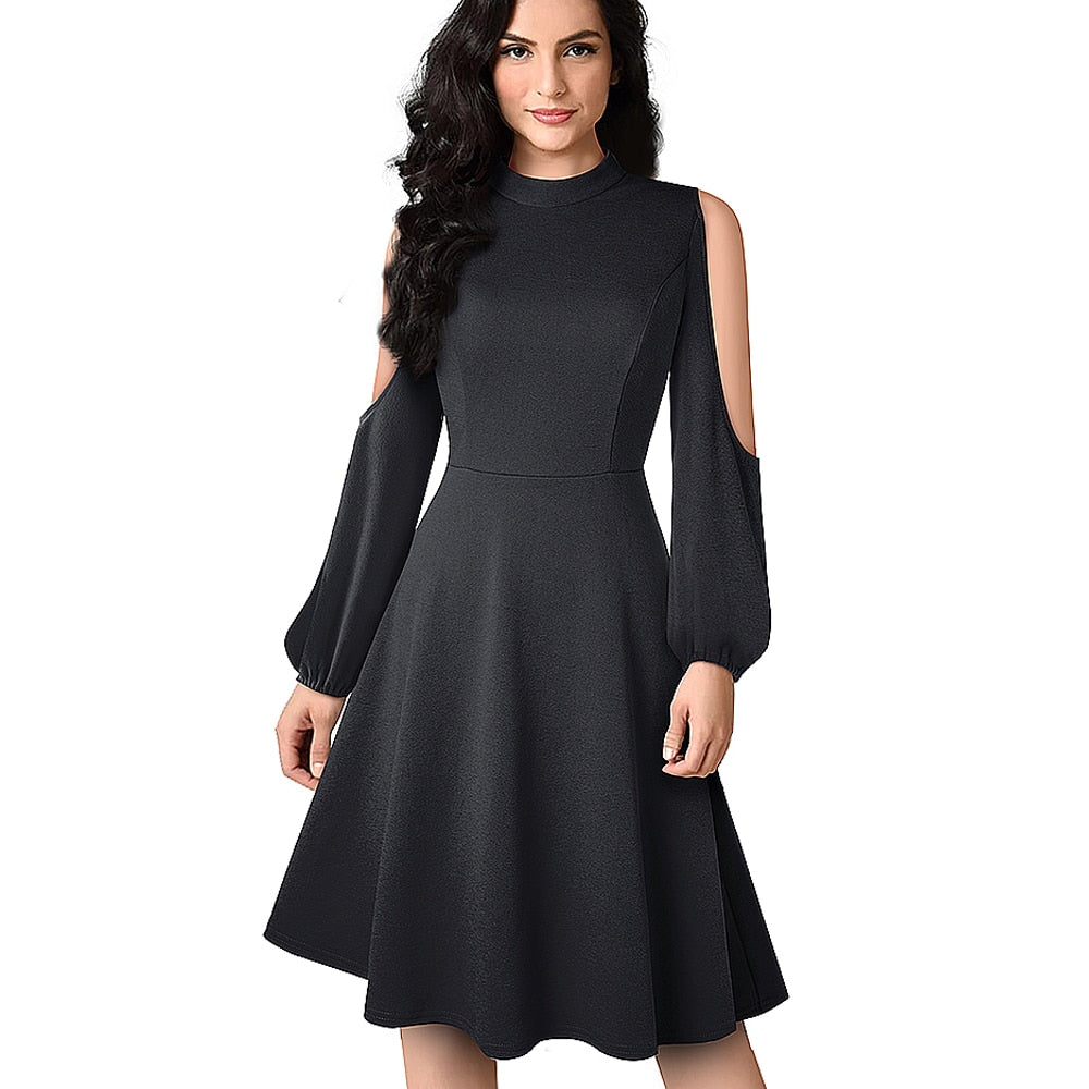 Cocktail Party Women Flared A-Line Dress