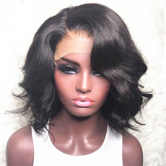 Short Bob  Body Wave Lace Front Human Hair Wig Brazilian Remy