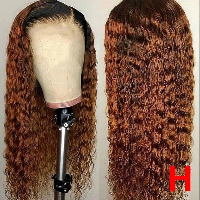 Remy Water Wave 360 Lace Frontal Wig Brazilian Ombre Wigs