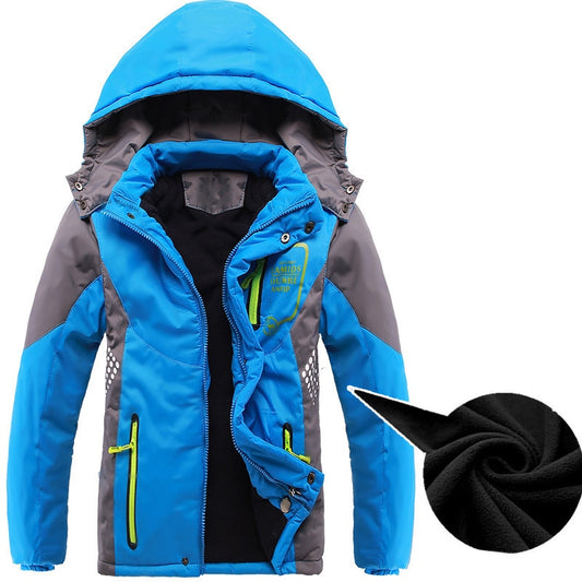 Waterproof Windproof Thicken Boys & Girls Cotton-Padded Jackets Autumn and Winter