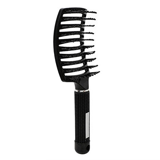 Scalp Massage Comb Nylon Hairbrush Wet Curly Detangle Hair Brush for Salon