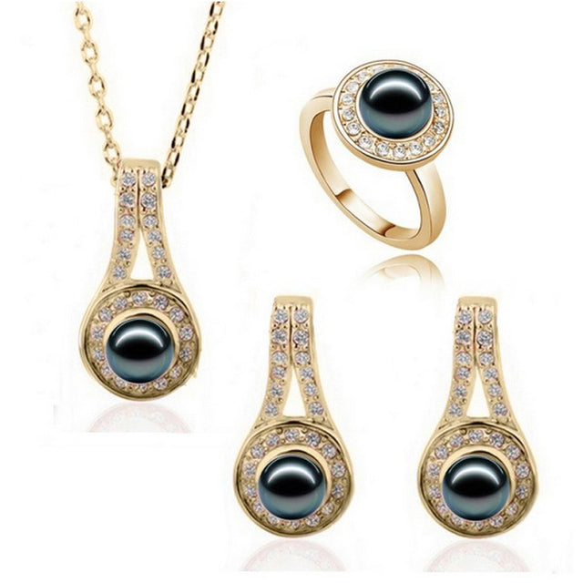 Fashion simulated pearl Jewelry Set For Women