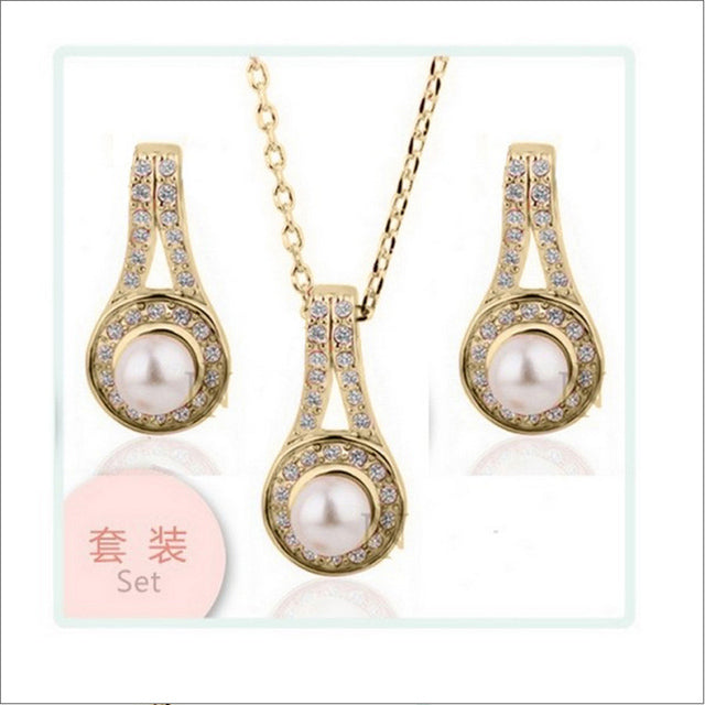 Fashion simulated pearl Jewelry Set For Women