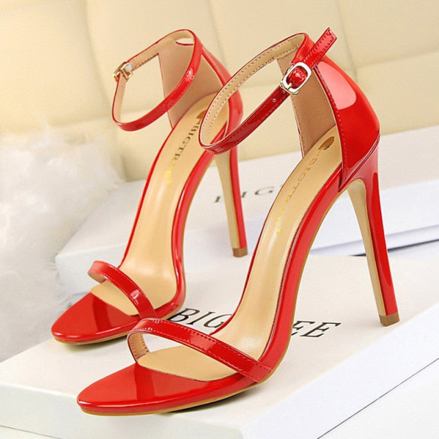 Super High Heels 11cm Women Shoes Patent Leather