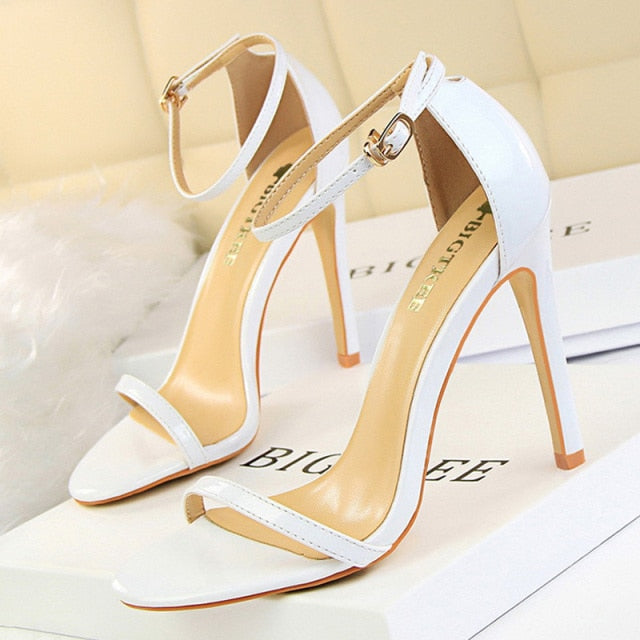 Super High Heels 11cm Women Shoes Patent Leather