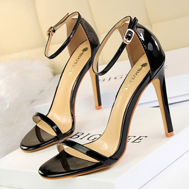 Super High Heels 11cm Women Shoes Patent Leather