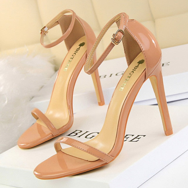 Super High Heels 11cm Women Shoes Patent Leather