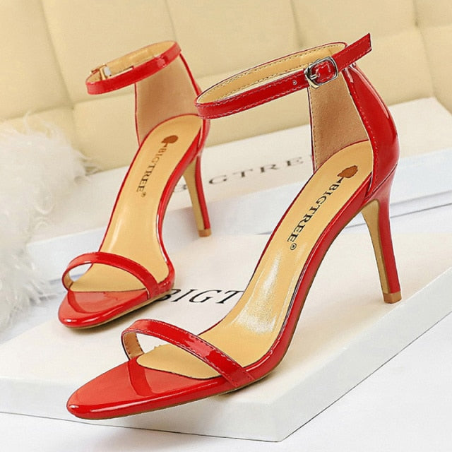 Super High Heels 11cm Women Shoes Patent Leather