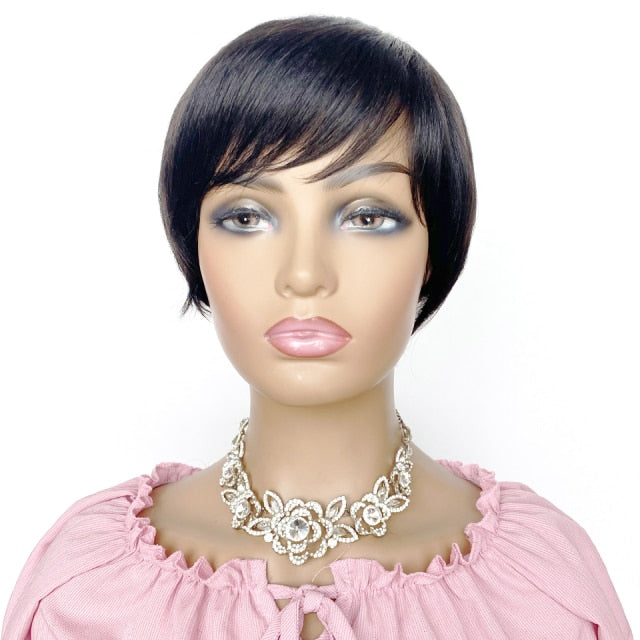 Short Pixie Cut Wig Straight Human Hair Wigs