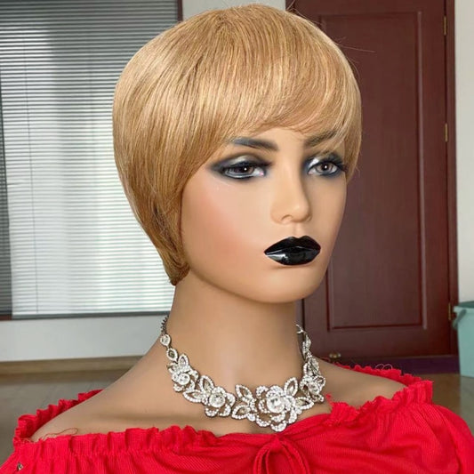 Short Pixie Cut Wig Straight Human Hair Wigs