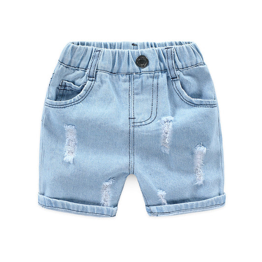 Kids Holes Jeans Shorts Pants