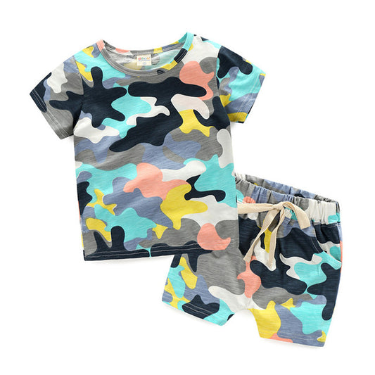 Children Cotton T-shirt+Pants Two-piece Clothing Set Summer Baby Clothes