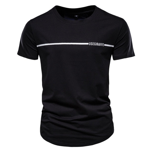 Men Casual O-neck Streetwear Patchwork Men's T-shirts Cotton High Quality T-Shirt