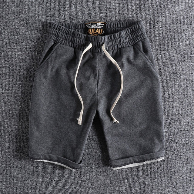 100% Cotton Men's Running Shorts Sporting Jogging Short Pants