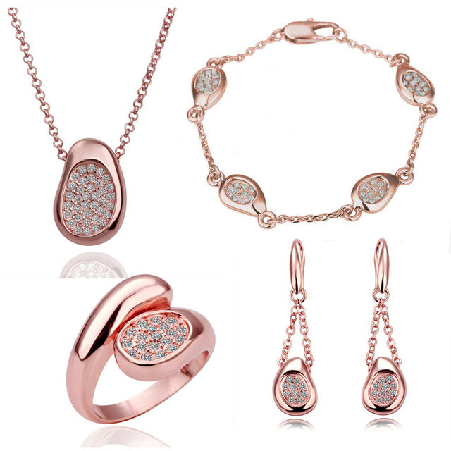 Necklace+Earrings+Bracelet+Ring Fashion Brand Jewelry Set
