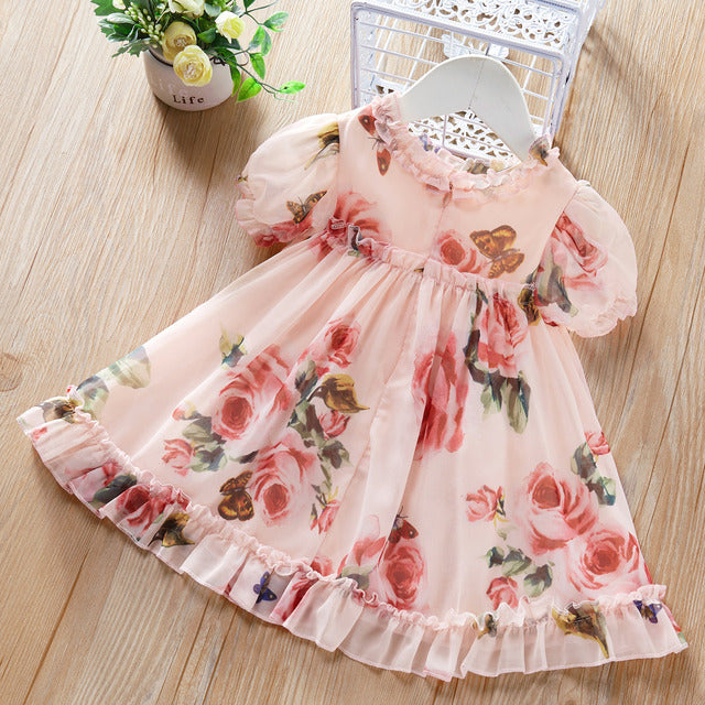 Baby Sleeveless Floral Dresses