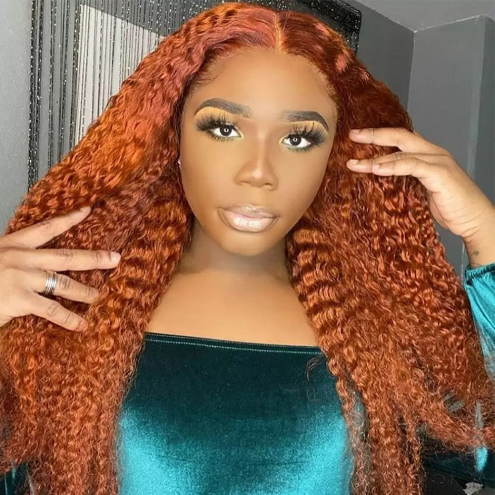 Brazilian Jerry Curl Wig HD Deep Part Lace Front Wig Curly Lace Front Human Hair Wigs