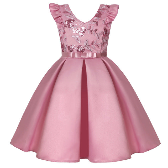 Princess Party Clothing Toddler Bow Dress for Girl