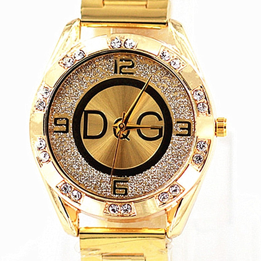 fashion luxury watch crystal quartz female watch