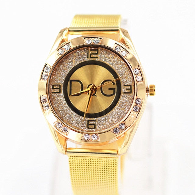 fashion luxury watch crystal quartz female watch