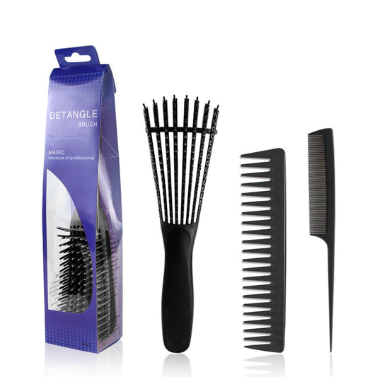 3Pcs Adjust Hair Brush Brosse Tangle Hair Brush Anti-static