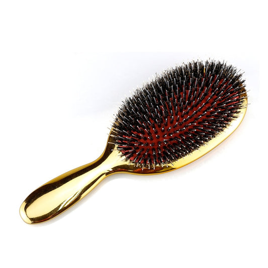 Paddle Brush Natural Boar Bristle Hairbrush Massage Comb Anti-static Hair Scalp