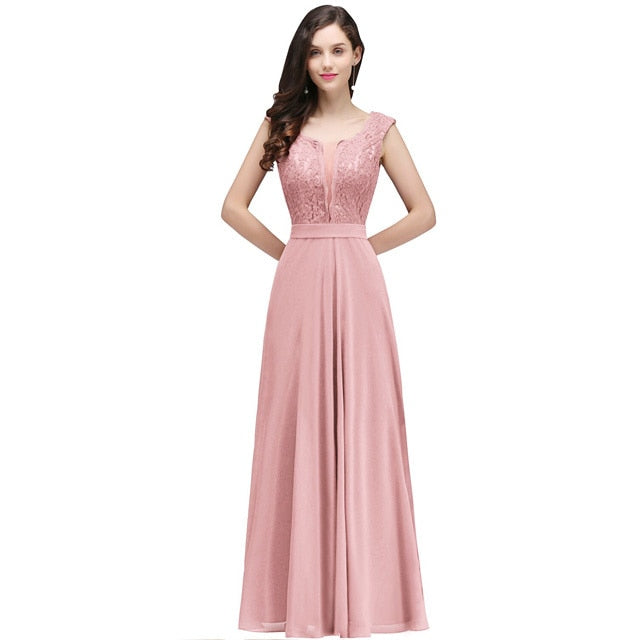 Long A Line Formal evening Dresses