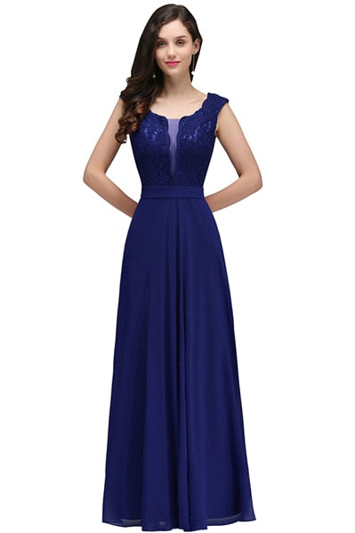 Long A Line Formal evening Dresses