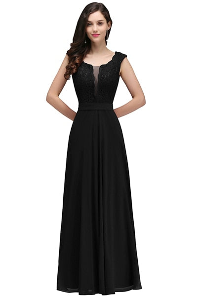 Long A Line Formal evening Dresses