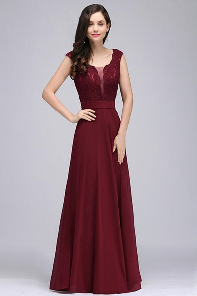 Long A Line Formal evening Dresses