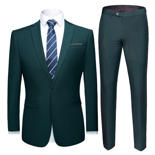 Slim Fit Single Button Casual Formal Suits Set