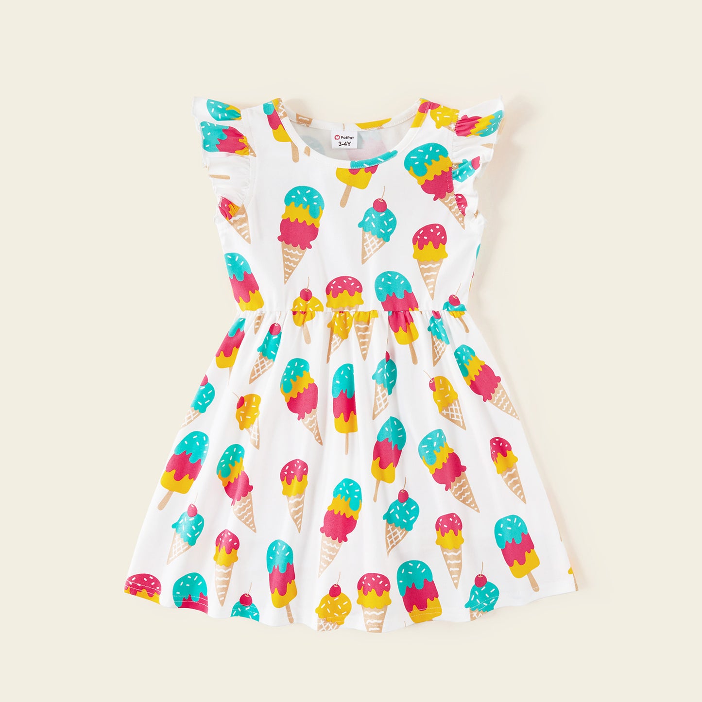 3-Pack Girls Dresses Toddler Ice Cream Polka Dots Dresses