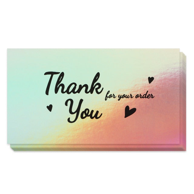 50 Pcs Thank You For Supporting My Small Business Reflective Laser