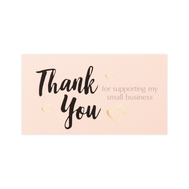 50 Pcs Thank You For Supporting My Small Business Reflective Laser