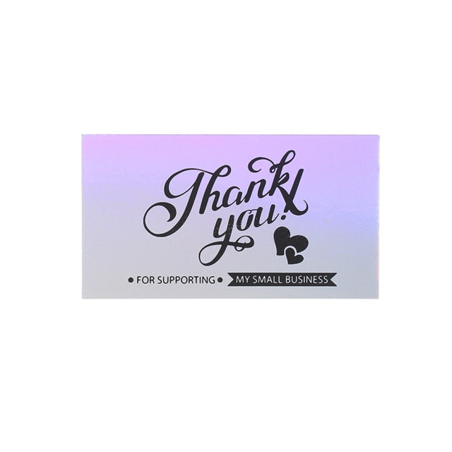 50 Pcs Thank You For Supporting My Small Business Reflective Laser